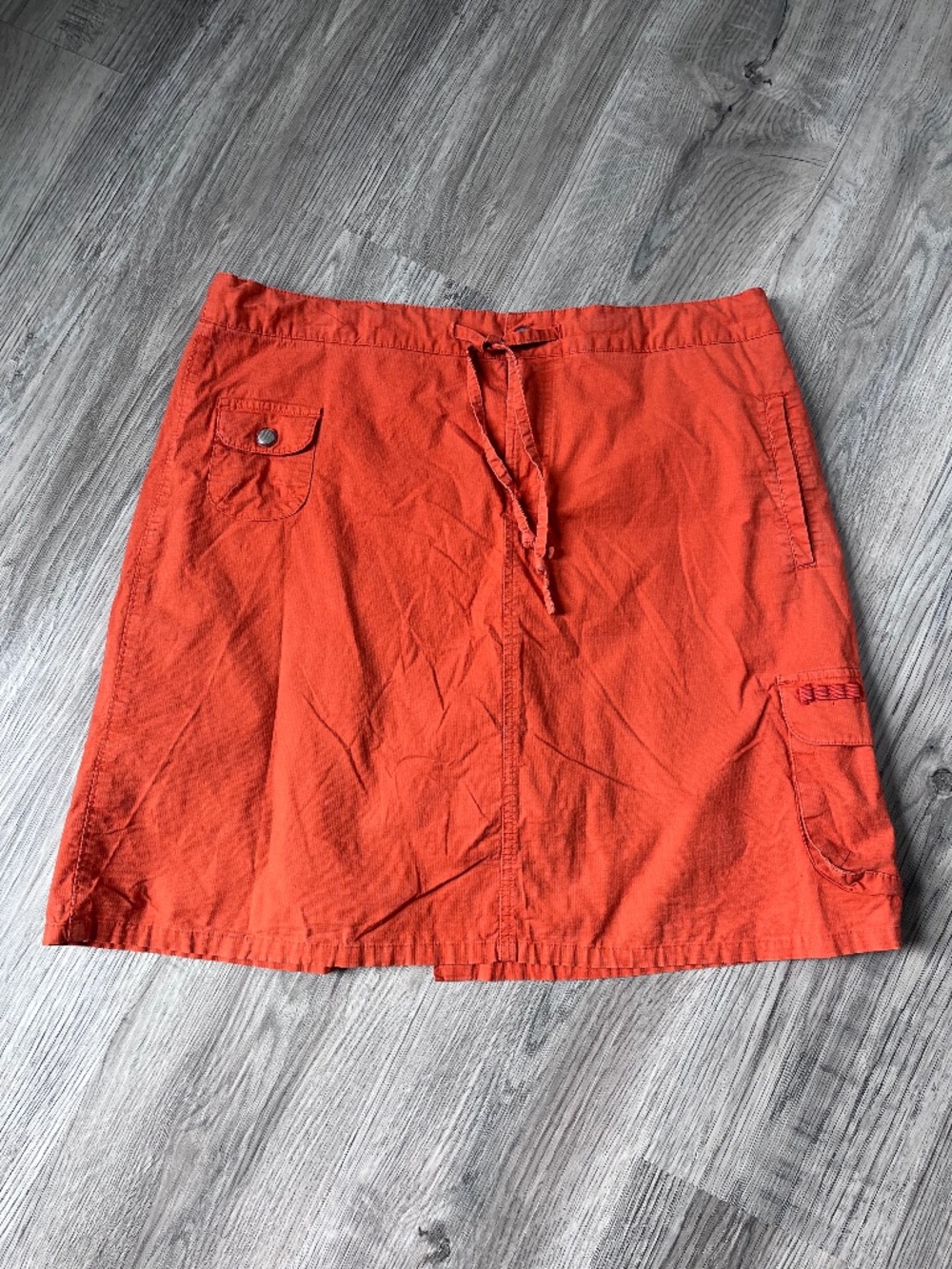 Athleta Cargo Skort Solid Orange Womens Size 14 RIPSTOP 35316
